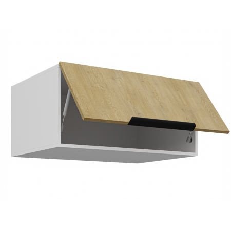 Szafka kuchenna okapowa 80 cm głęboka CREMA dąb cremona / biały mat 80 NAGU-36 1F